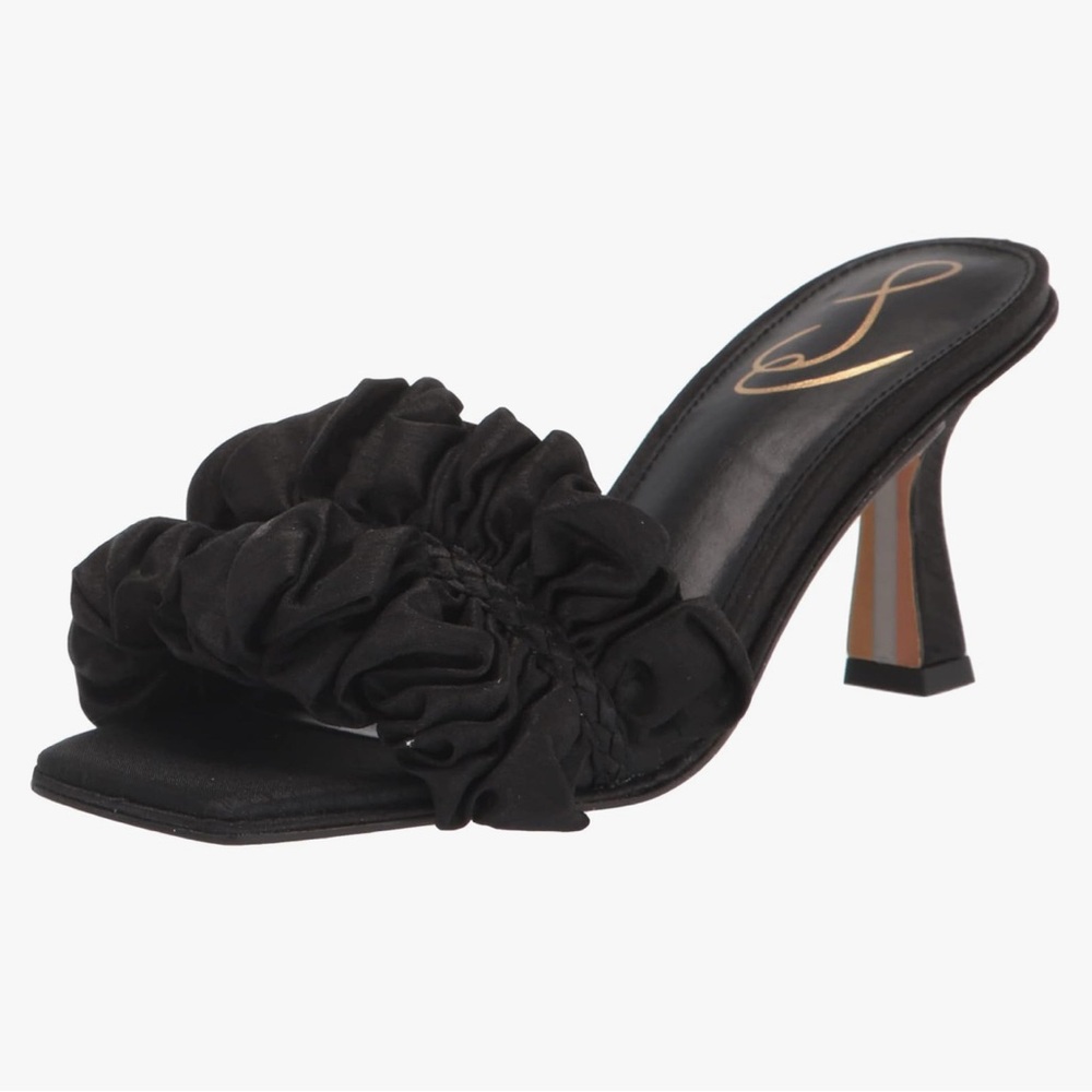 NEW WITH BOX Sam Edelman “Kady” Heels - Black Satin - 9.5 M